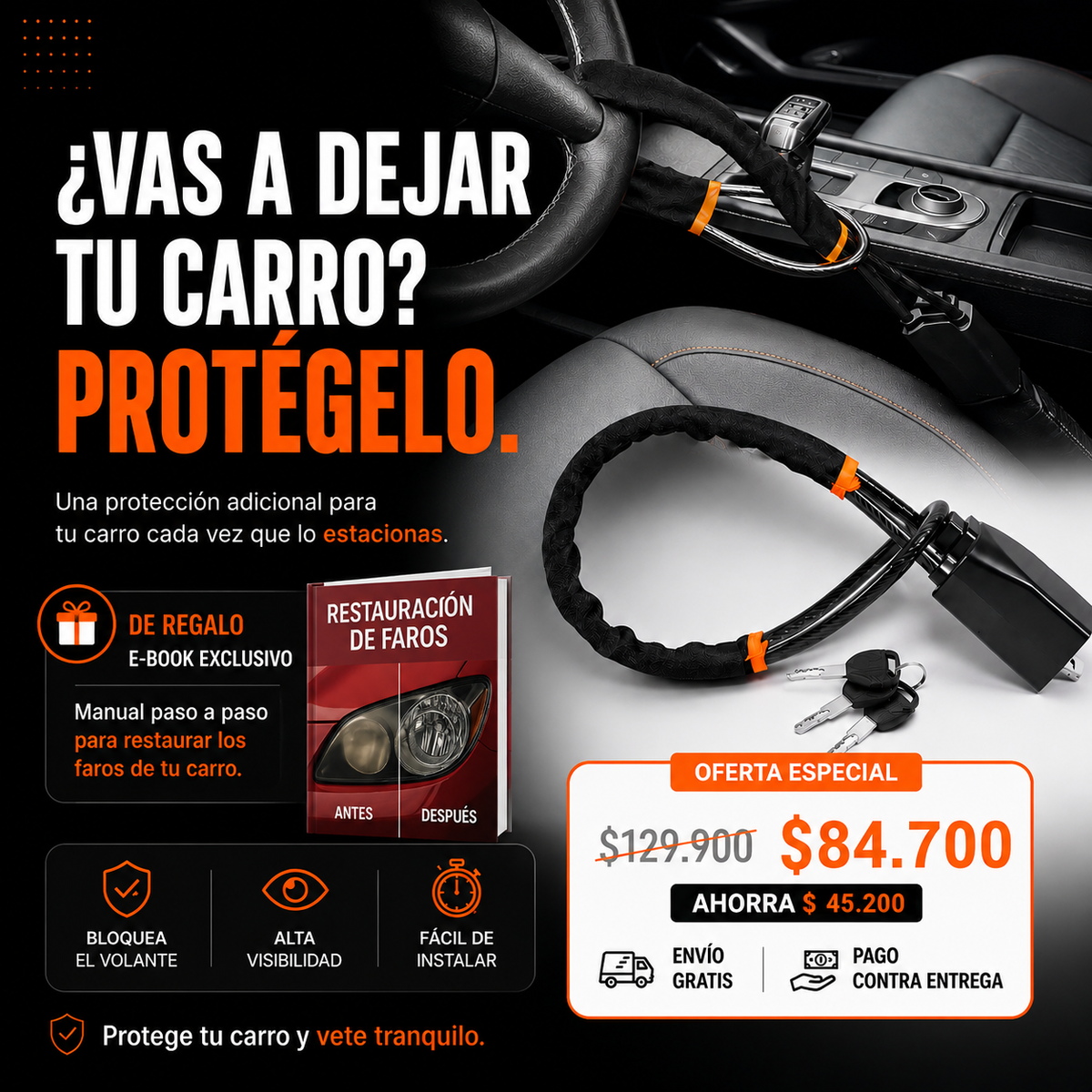 SEGURCAR | Seguro para volante de carro
