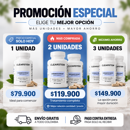MindBodySkin® – Suplemento para la Piel + Ebook GRATIS