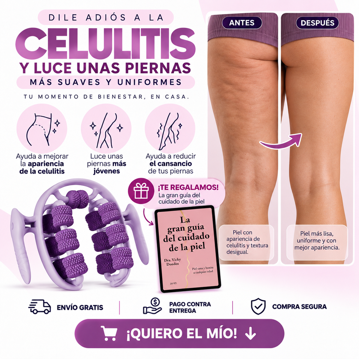 CelluRoll™PRO - Masajeador Anticelulitis + Ebook Gratis